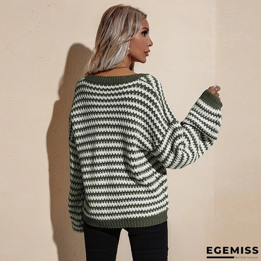 Autumn and Winter Fashion V-neck Loose Thin Knitwear Sweater | EGEMISS