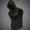 Men's Street-Style Printed Sleeveless Hooded Tank Top by Inlyline