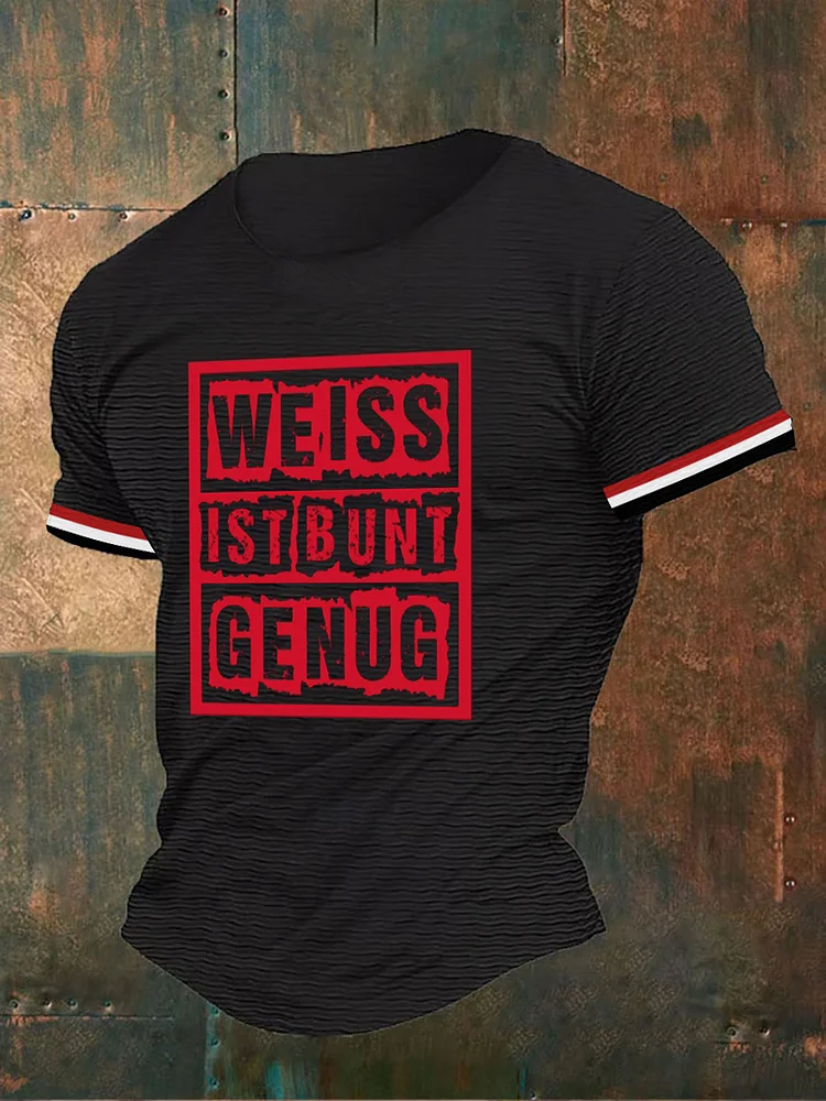 Herren Weiss ist bunt Genug T-Shirt