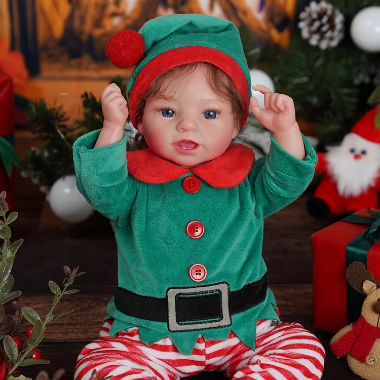 Babeside Christmas Smiling Reborn Baby Vead 20" Little Infant Girl Heartwarming Gift Building Lovely Memories