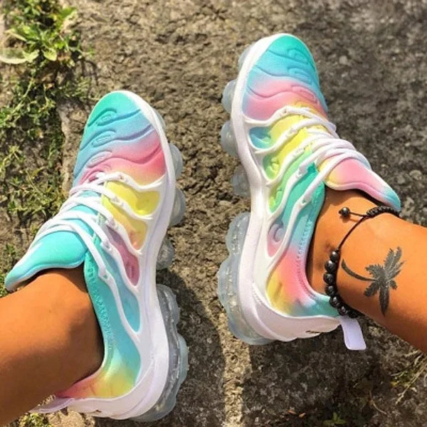 2021 Women Sneakers Summer Outdoor Sports Shoes Multicolor Leisure Comfortable Lace Up Plus Size Zapatos De Mujer Casual Shoes