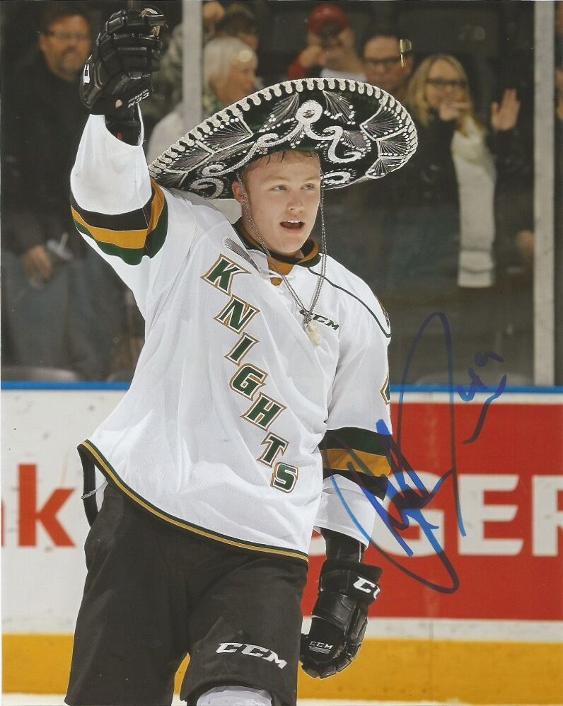 London Knights Max Jones Autographed Signed 8x10 OHL Photo Poster painting COA A