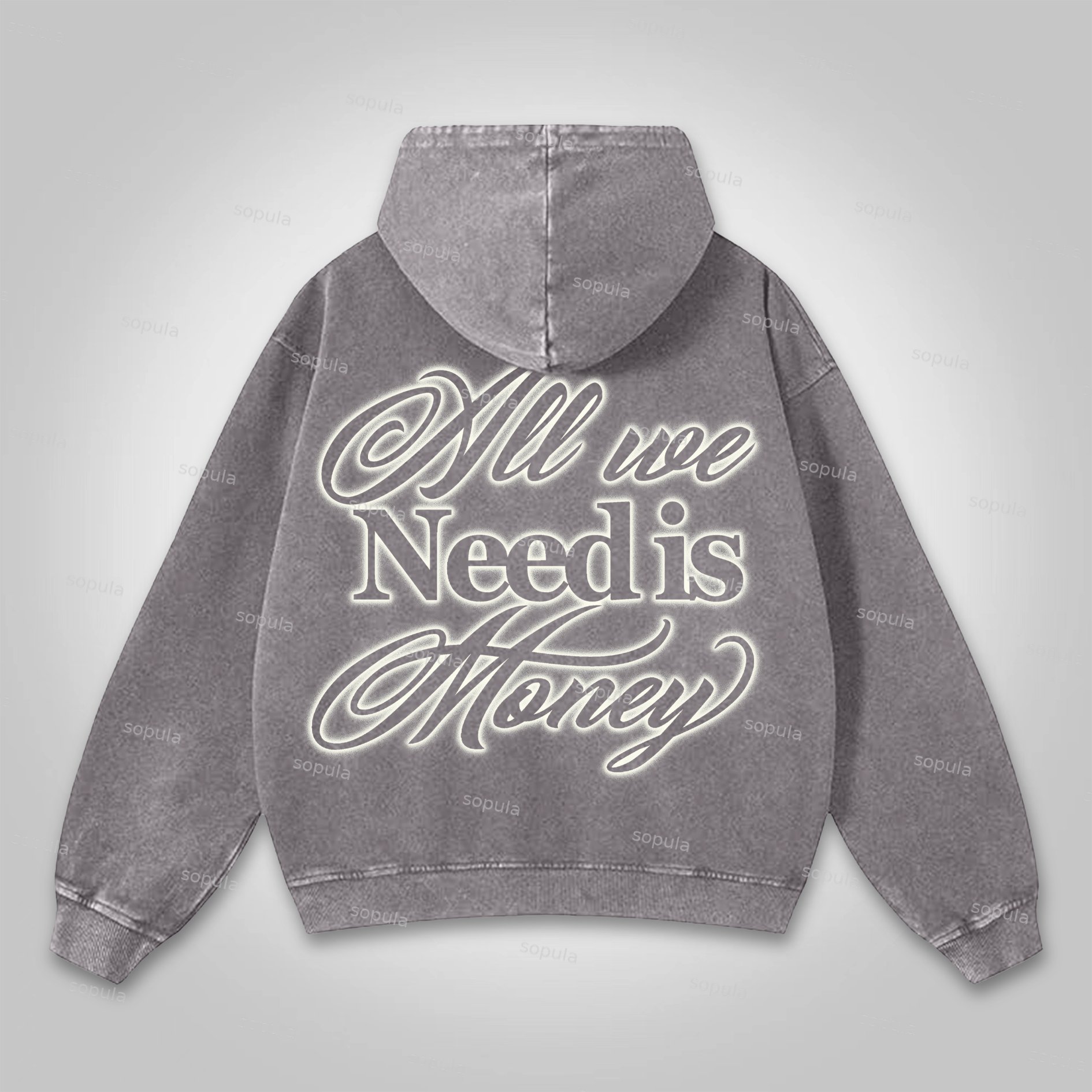 Sopula All We Need Is Money Washed Hoodie - SOPULA