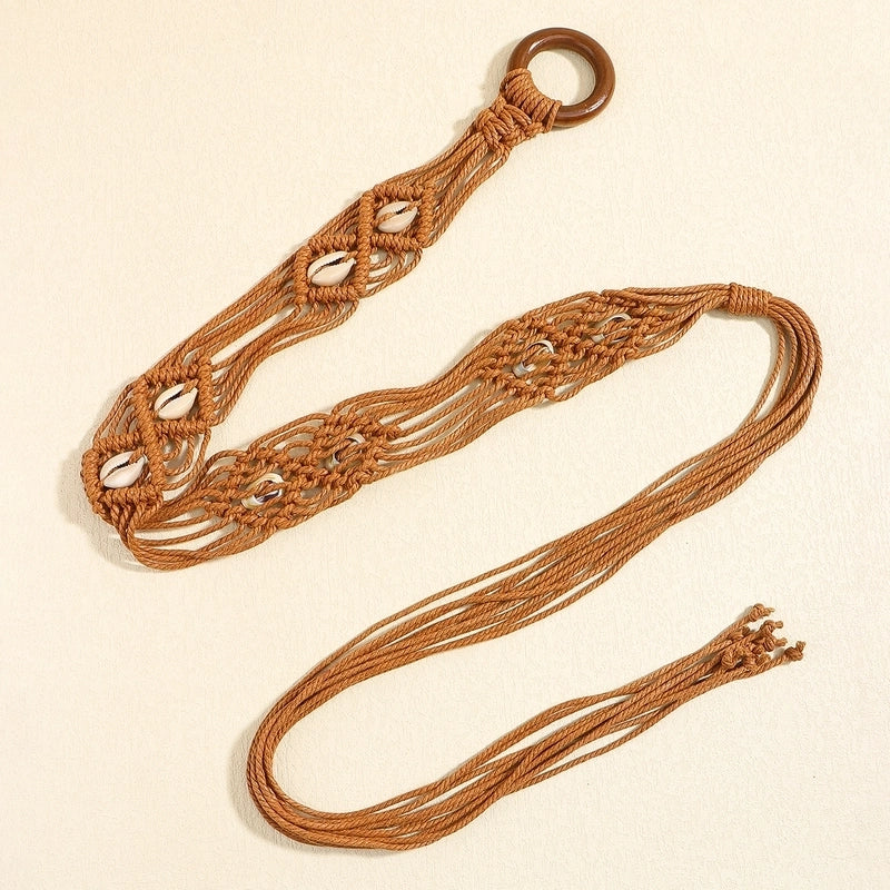 Casual Elegant Minimalist Geometric Braid Women’s Woven Belts