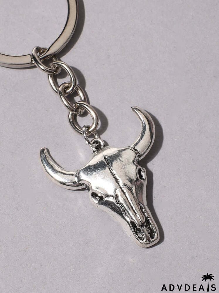 Animal Head Charm Keychain