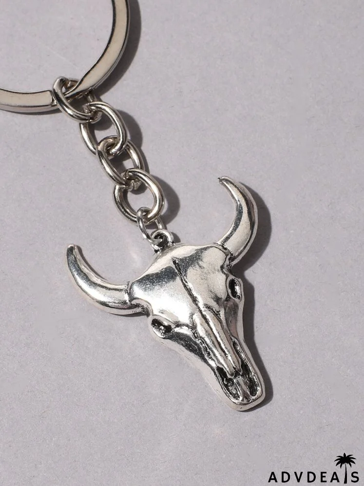 Animal Head Charm Keychain