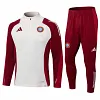 2024/2025 Bayern Half-Pull Training Suit White Red Jersey Set 1:1 Thai Quality