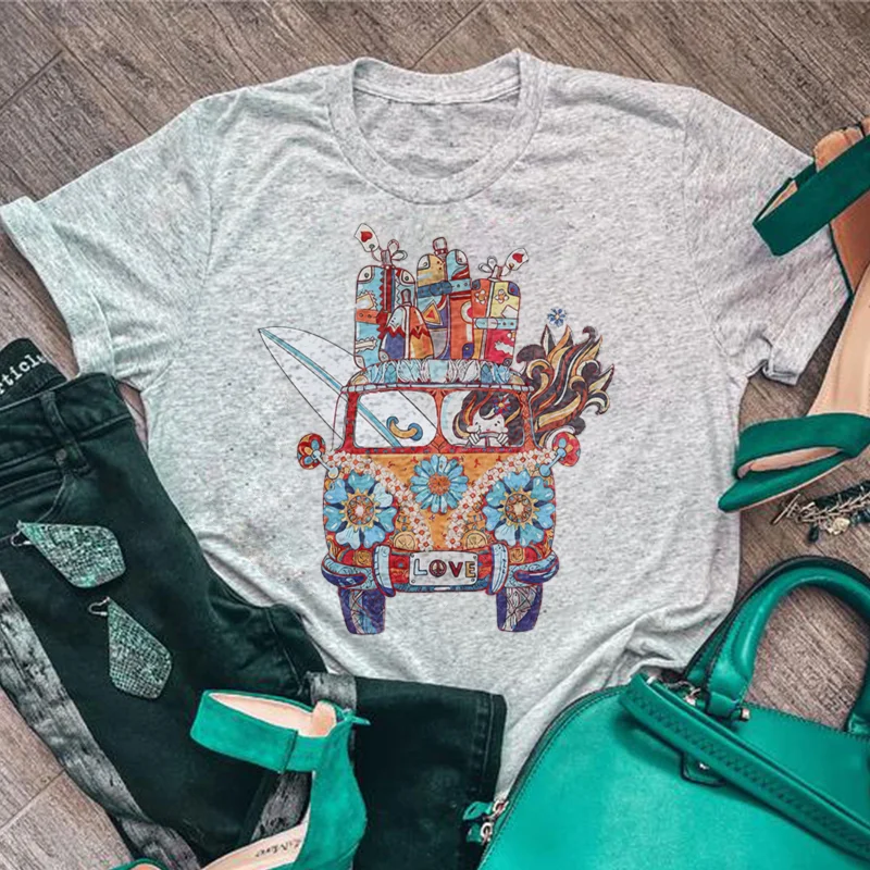   Cute Cartoon Car Print Designer T-shirt - Neojana