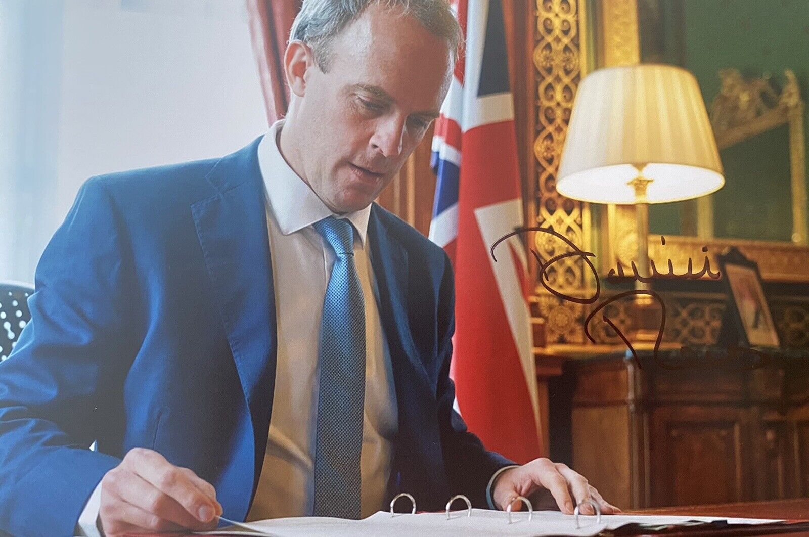 Dominic Raab Genuine Hand Signed 12x8 Photo Poster painting 4