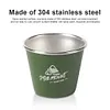 4Pcs 50ml Mini Camping Cup Stainless Steel Drink Mugs for Hiking Fishing (Green)
