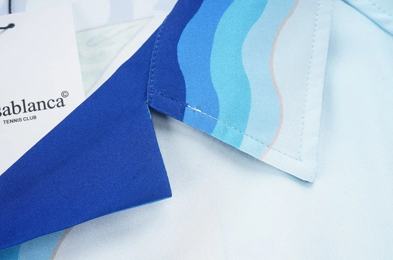 Casablanca 2023SS New Product Silk Short Sleeve Shirt