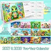 2027-2028 Two-Year Diamond Painting Calendar Kit, 13 Exquisite Multicolor Butterfly And Floral Illustrations, Large Size Desk Calendar, Mosaic Art Coil-Bound Desktop Planner