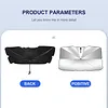 Car Windshield Sun Shade Foldable Umbrella UV Protection 55x31in