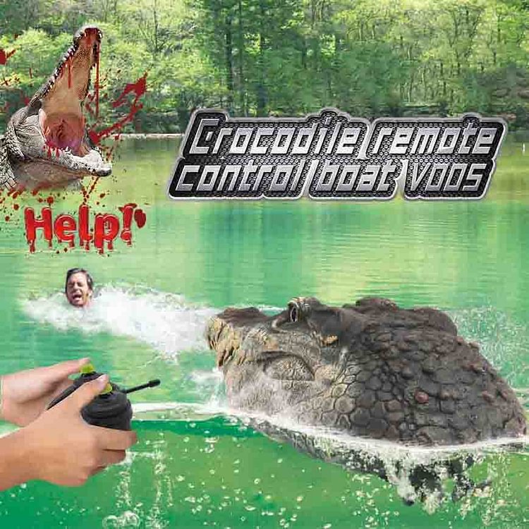 Simulation Crocodile Head RC Boat Spoof Toy
