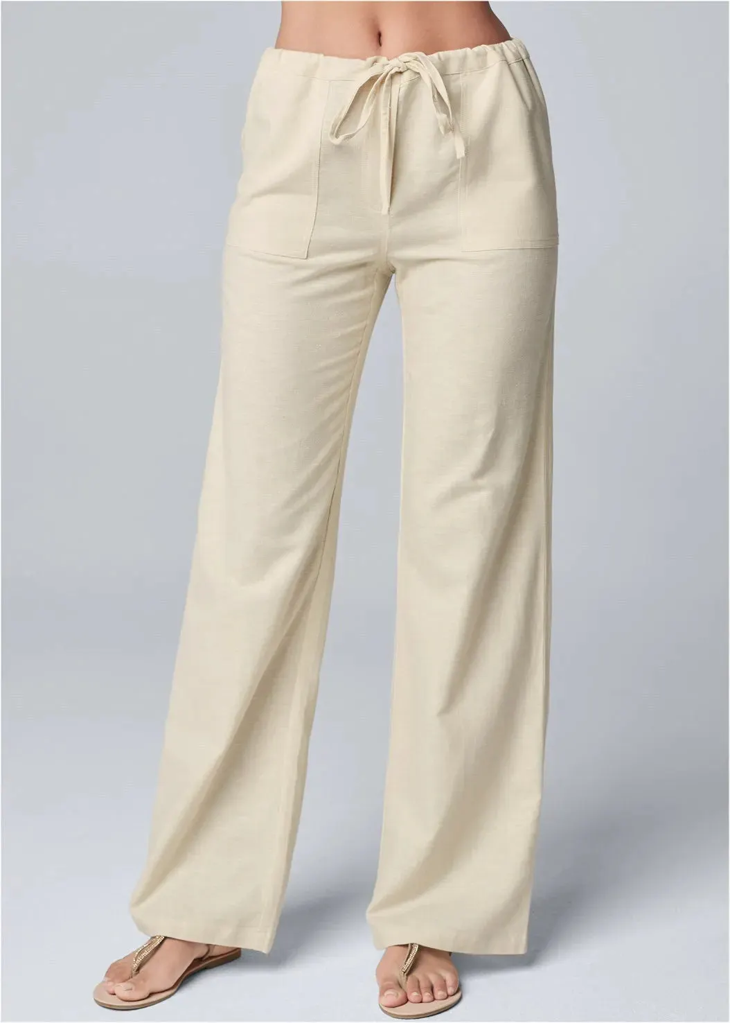 Brianna | High Waist Cotton Linen Blend Trousers for Effortless Style - Image 2