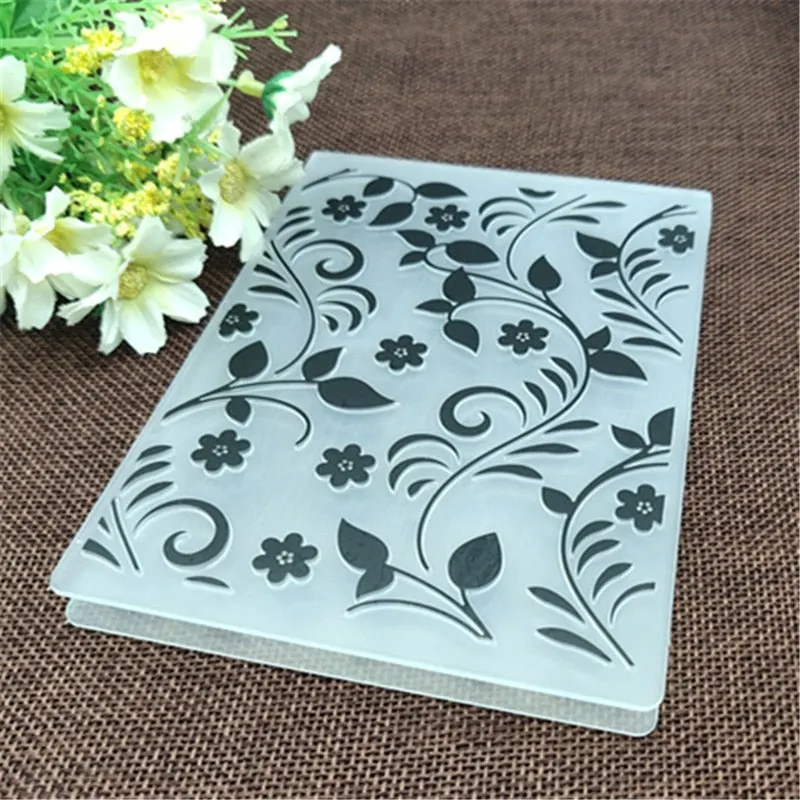 Flower print DIY Plastic Embossing Folders for DIY Scrapbooking Paper Craft/Card Making Decoration Supplies
