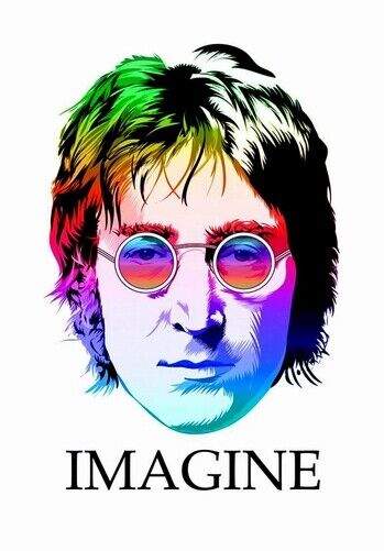 JOHN LENNON POSTER - IMAGINE - Photo Poster painting QUALITY INSERT -  POST!