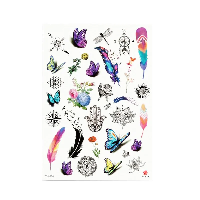 Waterproof Temporary Tattoo Sticker Watercolor Cute little animal pattern tattoo Water Transfer body art fake tattoo