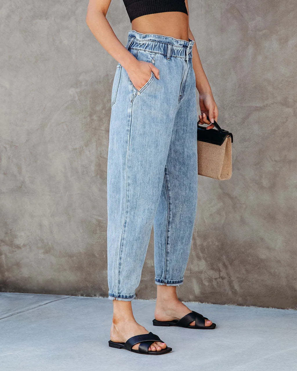 Women Fashion Denim Casual Daily Pants