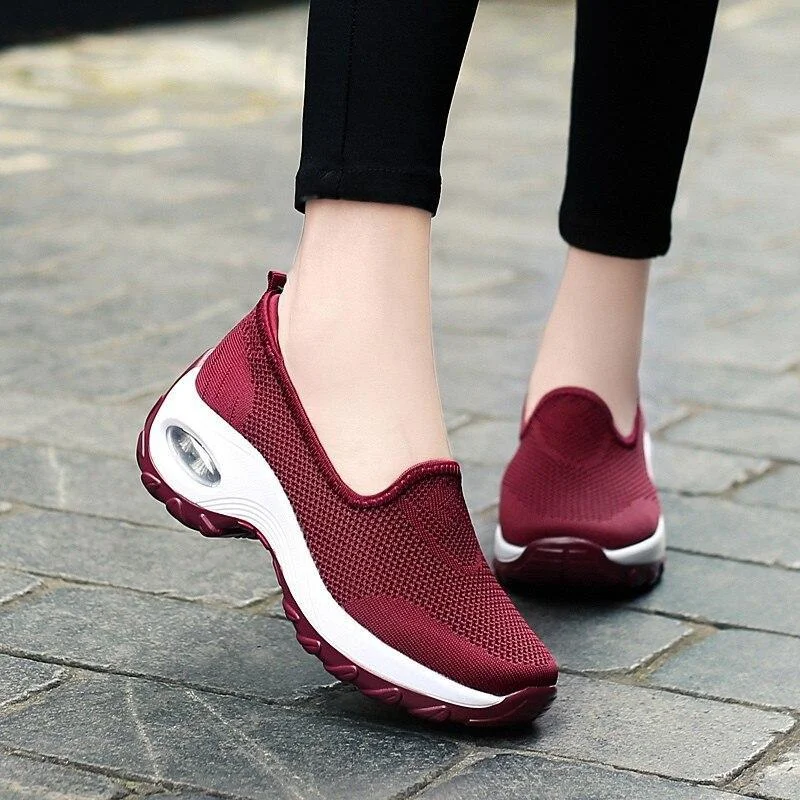 Ladies Arch support Slip On - Lightweight Breathable Walking Shoes