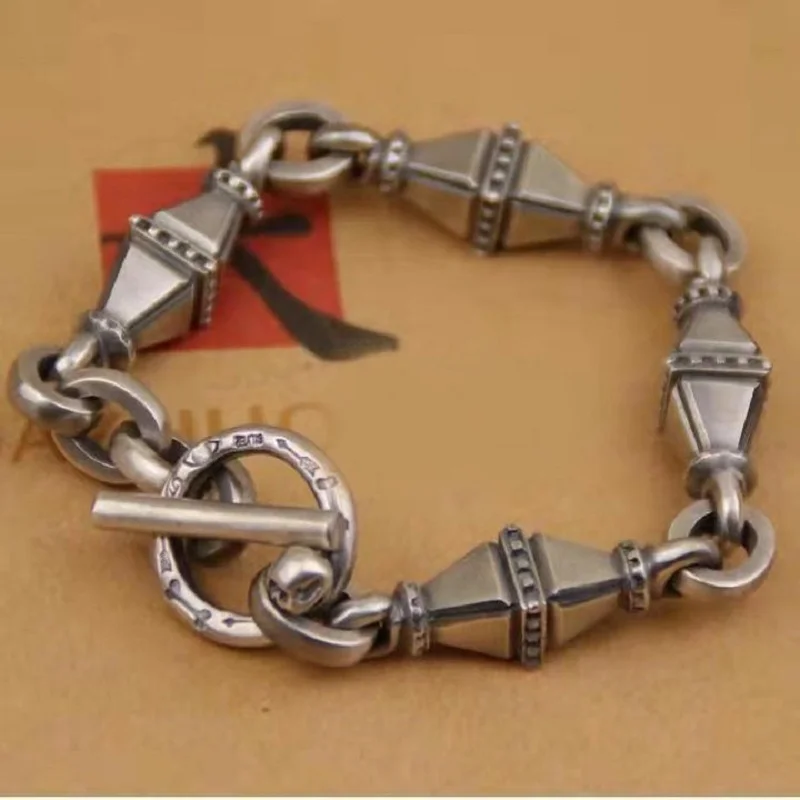 Double tower thick bracelet