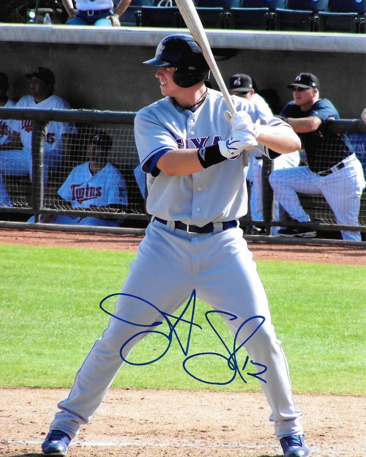 GFA Texas Rangers * JUSTIN SMOAK * Signed 8x10 Photo Poster painting J3 COA