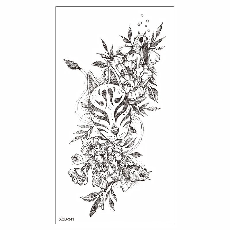 Waterproof Tattoo Sticker Temporary Tattoo Black Rose Tattoo Leg Chest Arm Tattoo Man Woman Tattoo Skin Tattoo Art Tatouage TaTy 712