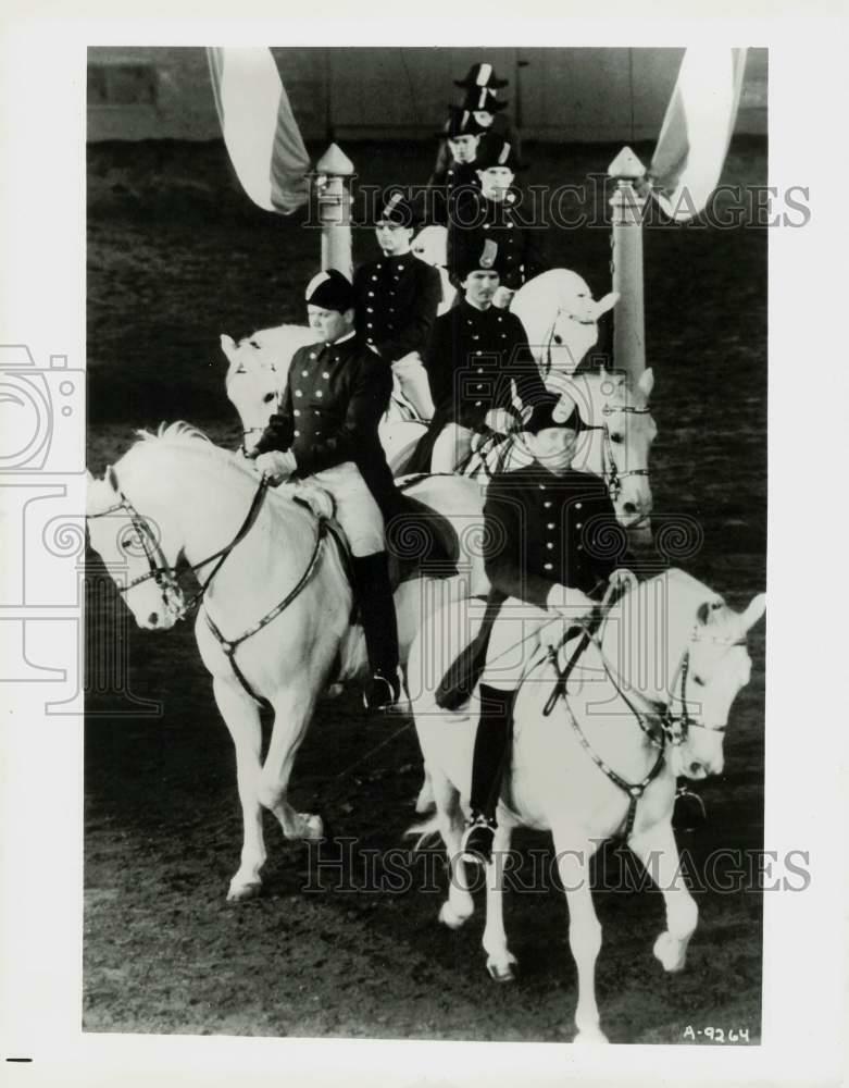 Press Photo Poster painting Lipizzaner Stallions of the Spanish Riding School of Vienna