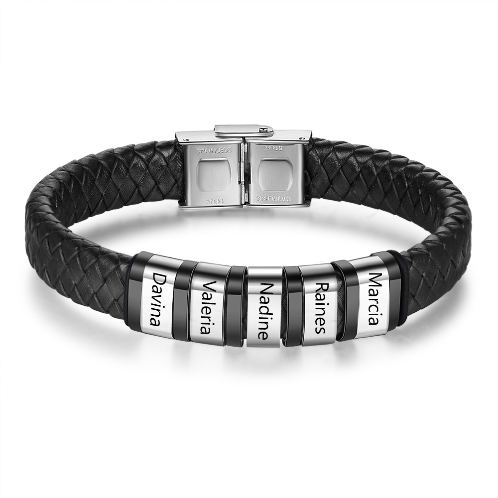 dad-bracelet-with-engraved-5-kids-name