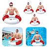Muscle Men Inflatable Swim Ring Blow Up Swim Tube PVC Pool Floats for Pool Beach