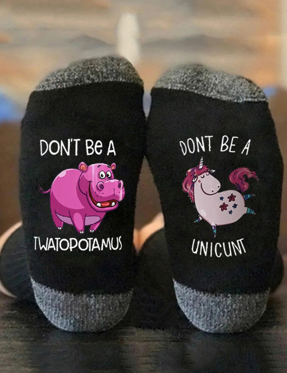 Lizzic Don't Be A Twatopotamus Unicunt Socks