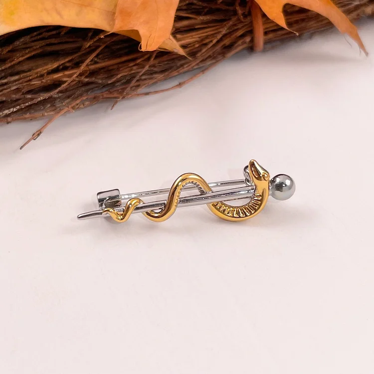 Dainty Rod of Asclepius Pin