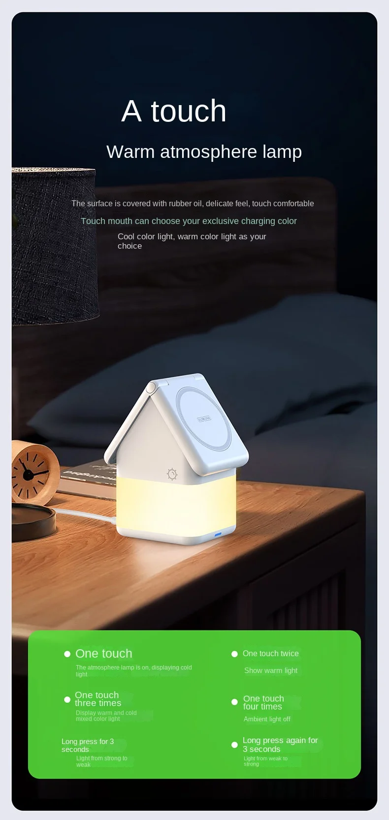 4 in 1 Magnetic Radio House Creative Gift Apple Watch Earphones Wireless Charger