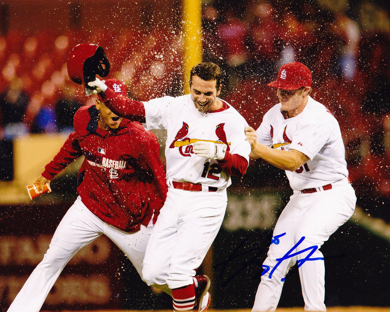 GREG GARCIA ST. LOUIS CARDINALS ACTION SIGNED 8x10