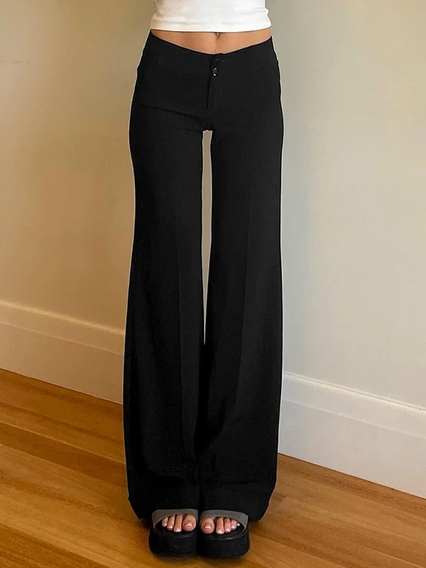 Brownm vintage high waist flared straight leg pants