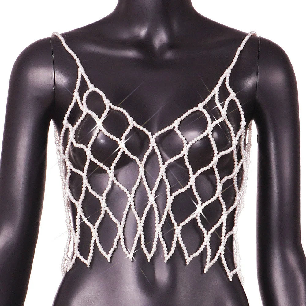 Uveng Uveng Pearl Vest Is A Versatile 2023 New Style Vest With A Cut-Out Top And A Strap Vest For Women Y20531