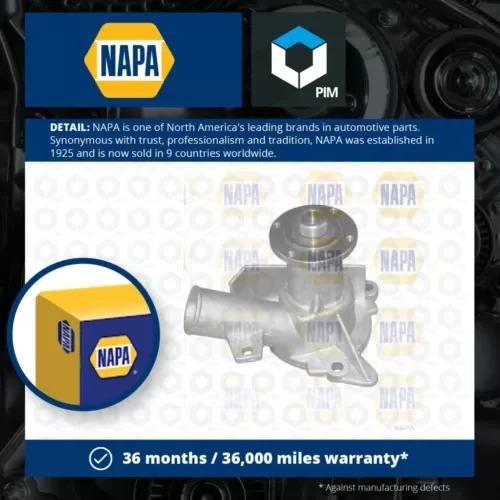 Water Pump fits BMW 325 E30 2.5 87 to 93 Coolant NAPA 11511719836 11511720609 Parts