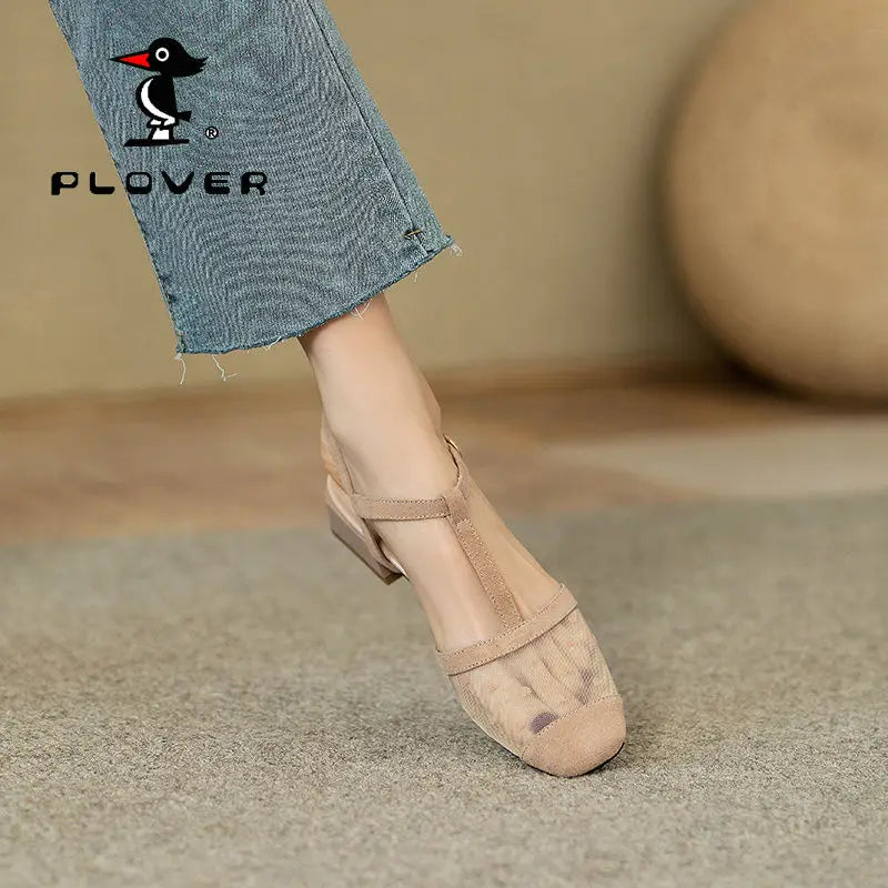 Footwear Lace Sandals for Women Clear Transparent Summer Closed Black Ladies Shoes with Medium Heels Sale Comfort Casual H Aiertu