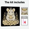 DIY Pearl Painting Mouse for Home Wall Decor with Frame(30x30cm)