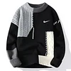 Unisex Casual Trendy Contrast Color Knitted Sweater