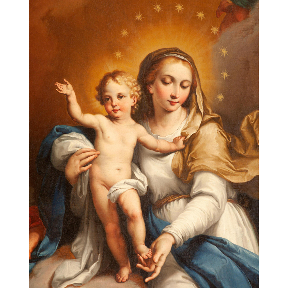 Religion Mary 40*50cm(canvas) full round drill diamond painting