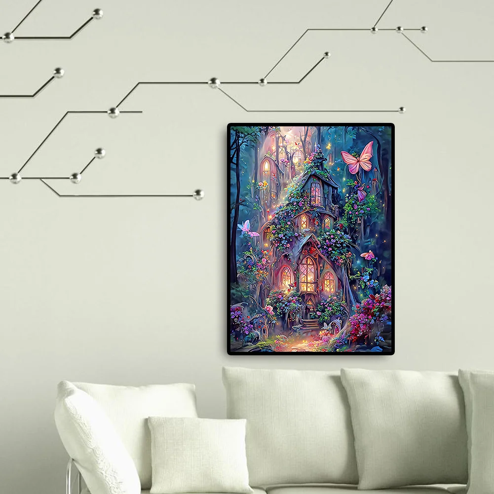 Diamond Painting - Full Round Drill - Flower House(30*40cm)