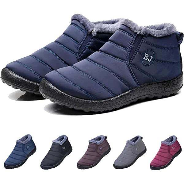 Sale/Black  UK4.5/38-UK6/40\Winter Waterproof Snow Ankle Boots amazon Stunahome.com