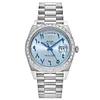 Rolex Day-Date 228396TBR Ice Blue Arabic Dial Diamond Bezel (40mm) Super Clone
