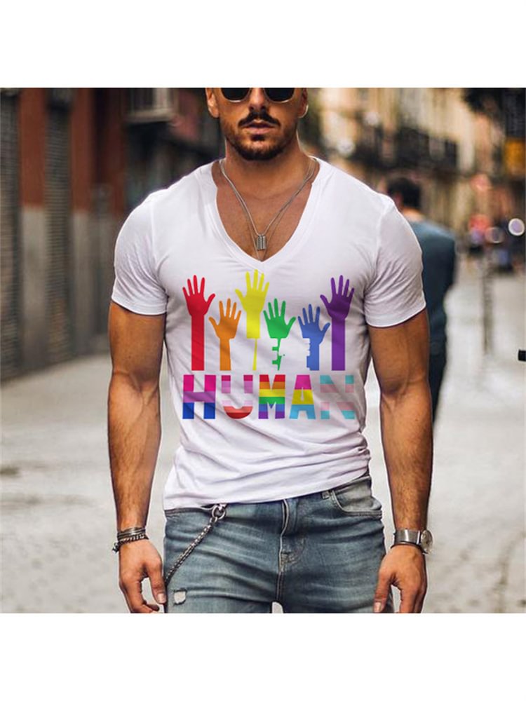LGBT Pride Rainbow Human Breathable T Shirt