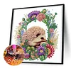 >SALE<5D DIY Partial Special Shaped Drill Diamond Painting Wreath Hedgehog Kit 30x30cm