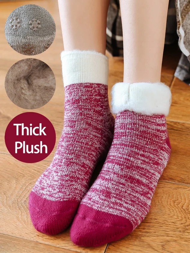 Thick Non-Slip Cotton Plush Floor Socks socialshop