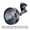 12V/24V Car Cooling Fan USB Suction Cup Windshield Desk Fan 3 Speeds Auto Cooler