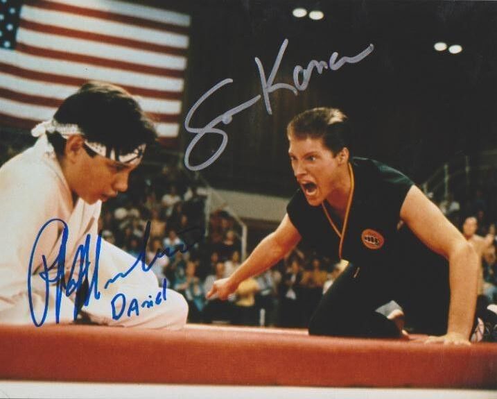 Ralph Macchio, Sean Kanan Signed 8x10 Photo Poster painting - THE KARATE KID - RARE!