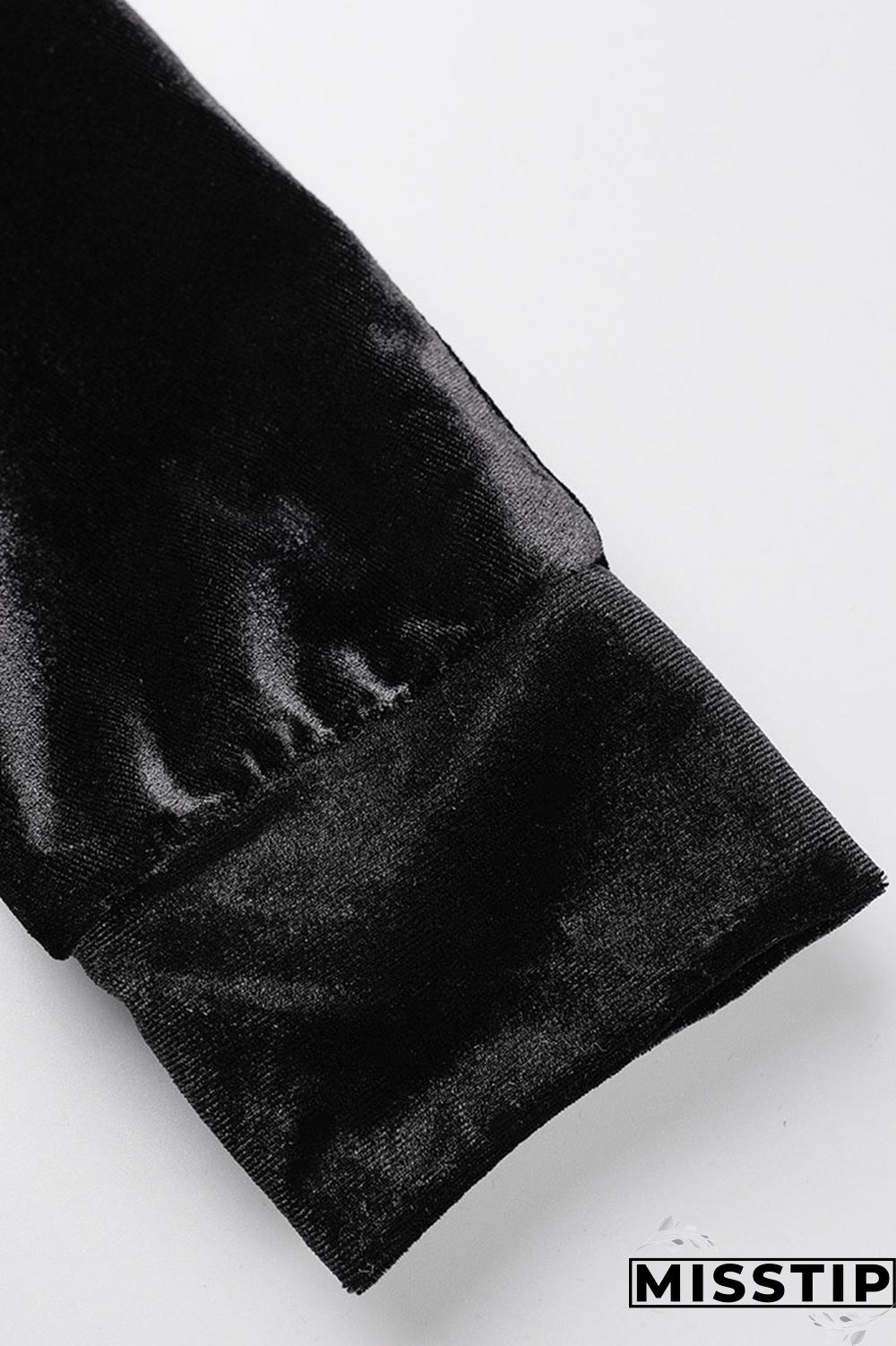 Blue Street Patchwork Solid Draped asymmetrical crop top Straight Long Sleeve Two Pieces